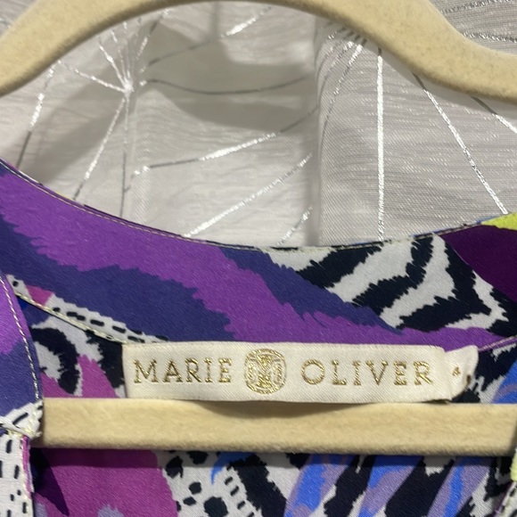 Marie Oliver Natalie dress pinks purples blues 4/6 - Picture 9 of 14